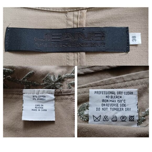 Votre Nom Jeans Beaded Embroidered Blazer Jacket - Picture 9 of 16